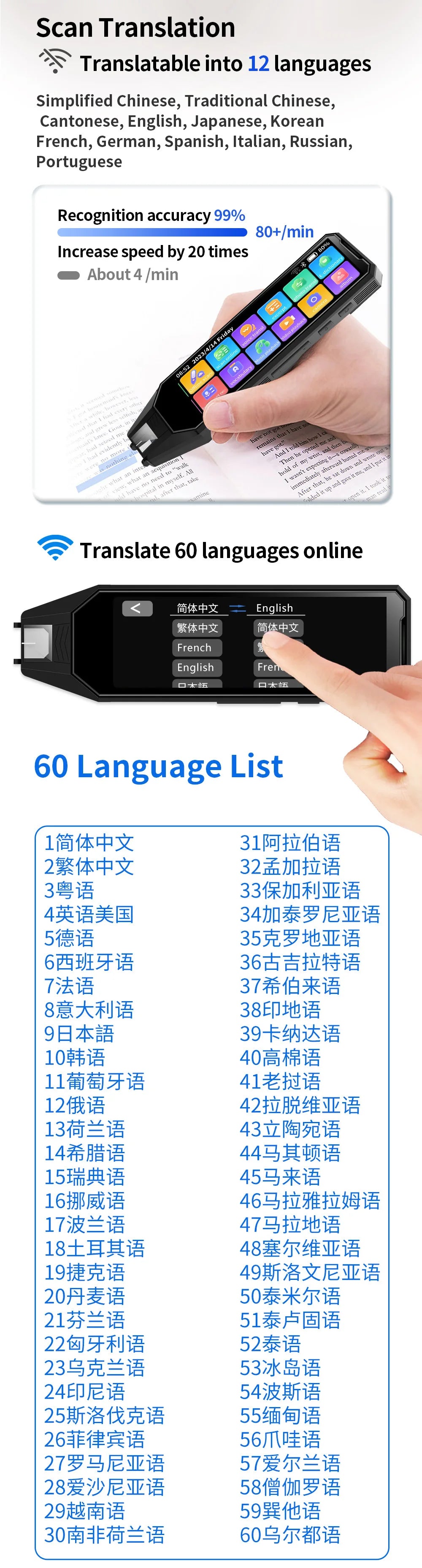 MD09 Smart Translation Pen - Offline Scanner