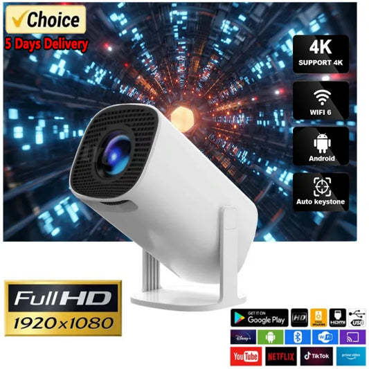 Mini Smart Projector P30 Android 11 WiFi 6 Technology 4K 1080P Video 1280x720P Native Resolution Portable Home Entertainment